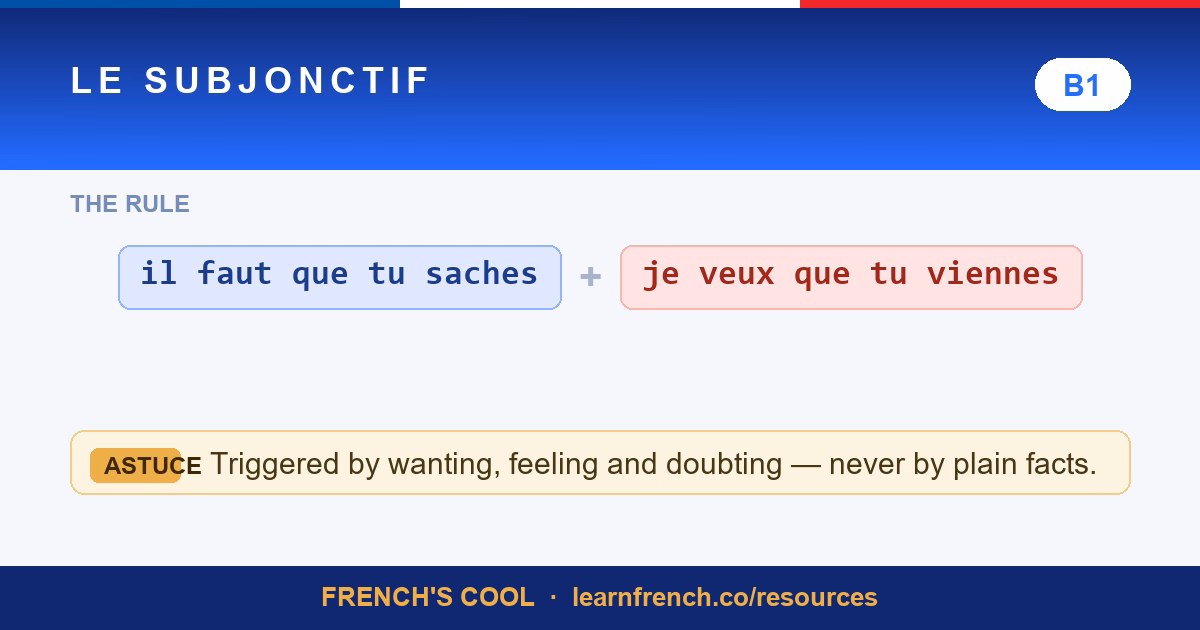 french subjunctive made simple lesson poster