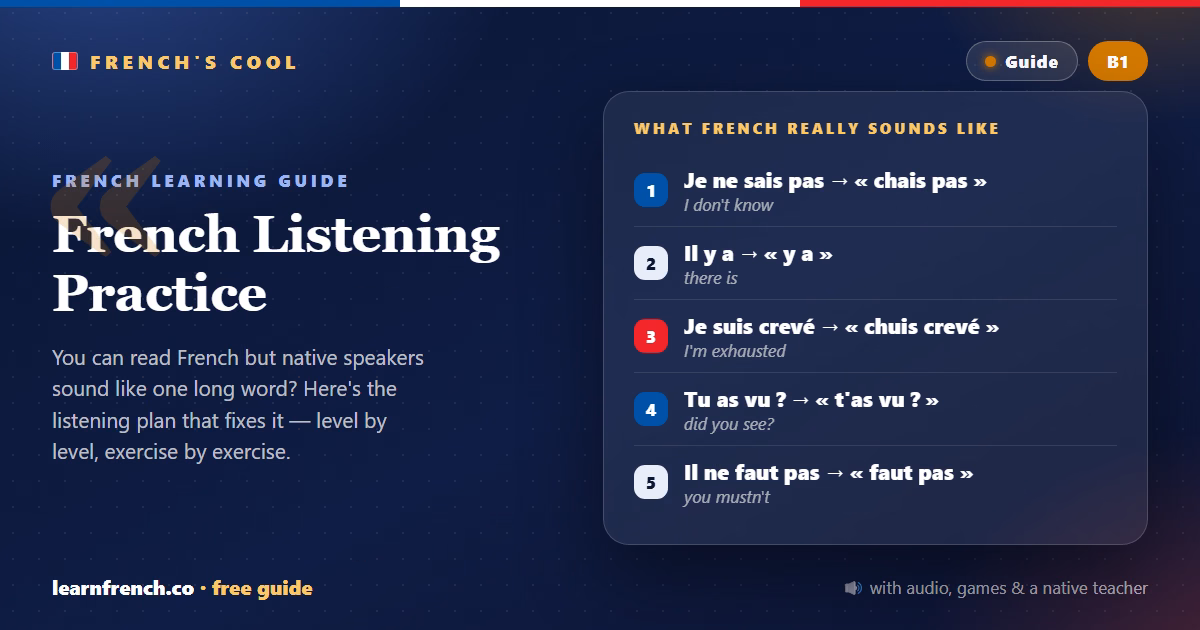 French Listening Practice: A Level-by-Level Training Plan — 5 things to know in 20 seconds
