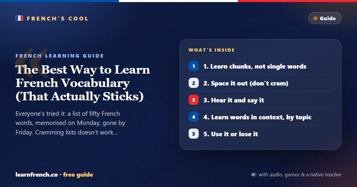 The Best Way to Learn French Vocabulary (That Actually Sticks) — 5 things to know in 20 seconds