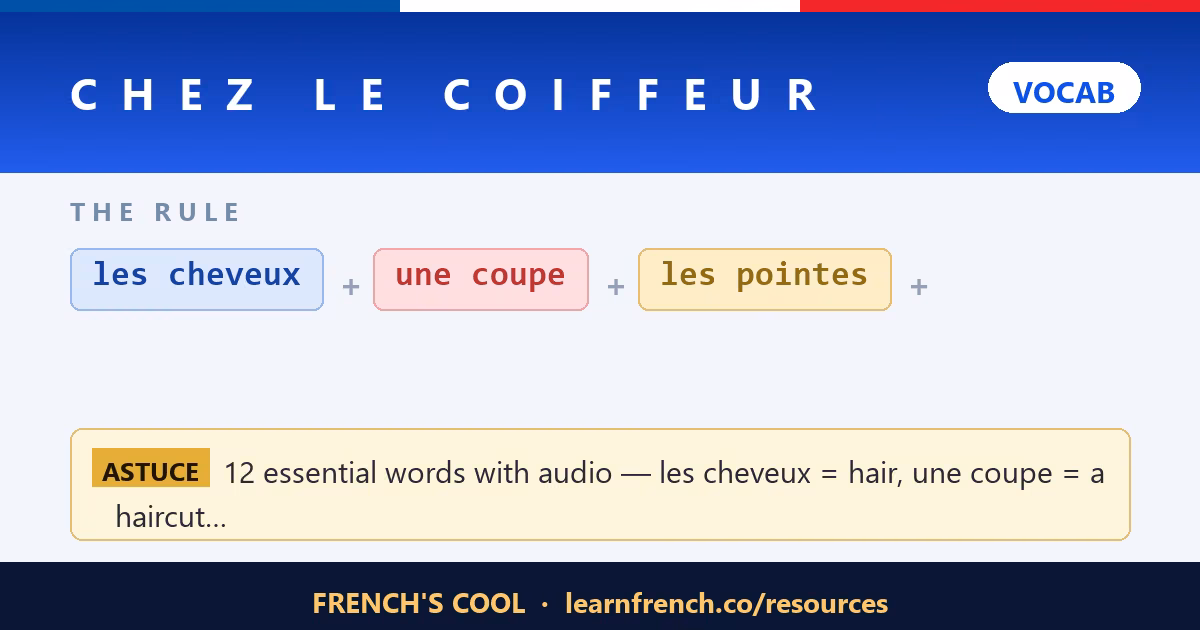 Chez le Coiffeur — 5 French phrases in 20 seconds